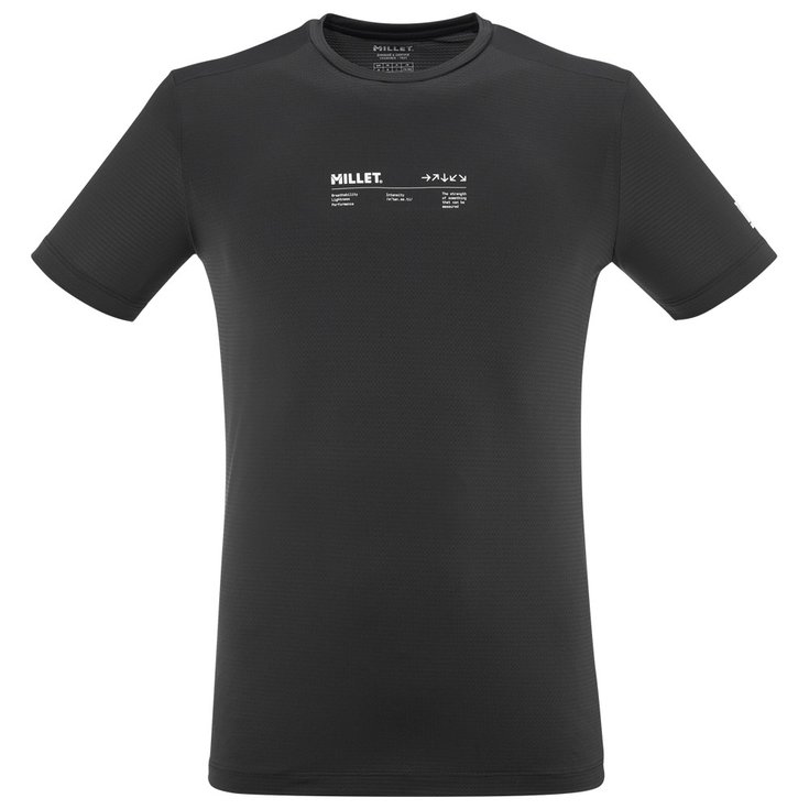 Millet Tee-shirt de trail Intense Essential Tee Shirt Short Sleeve M Black Présentation