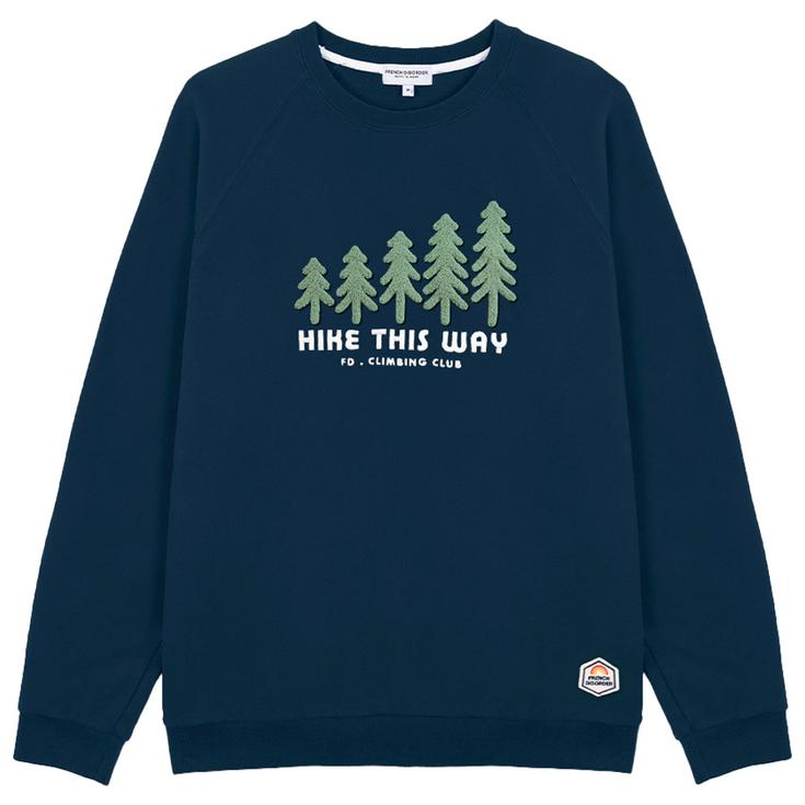 French Disorder Sweatshirt Clyde Warmy Hike This Way Stone Blue Overview