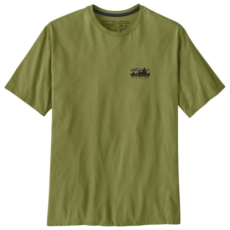 Patagonia T-shirts 73 Skyline Regenerative Organic Cotton Buckhorn Green Voorstelling