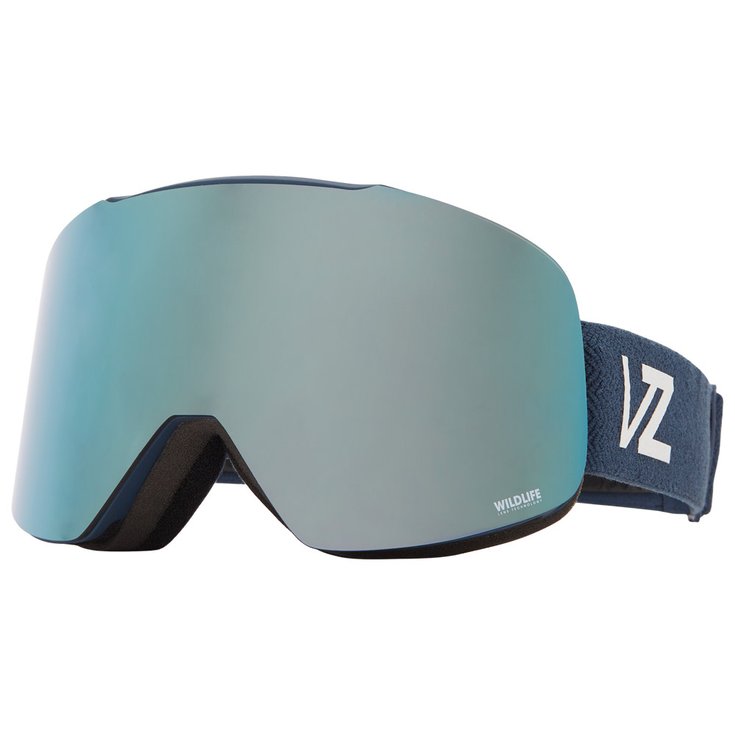 Von Zipper Skibrillen Outro Navy Blue Satin Wildlife Fire Chrome Voorstelling