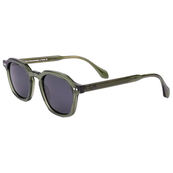Binocle Eyewear Occhiali da sole Cancun Shiny Khaki Gradient Grey Polarized Presentazione