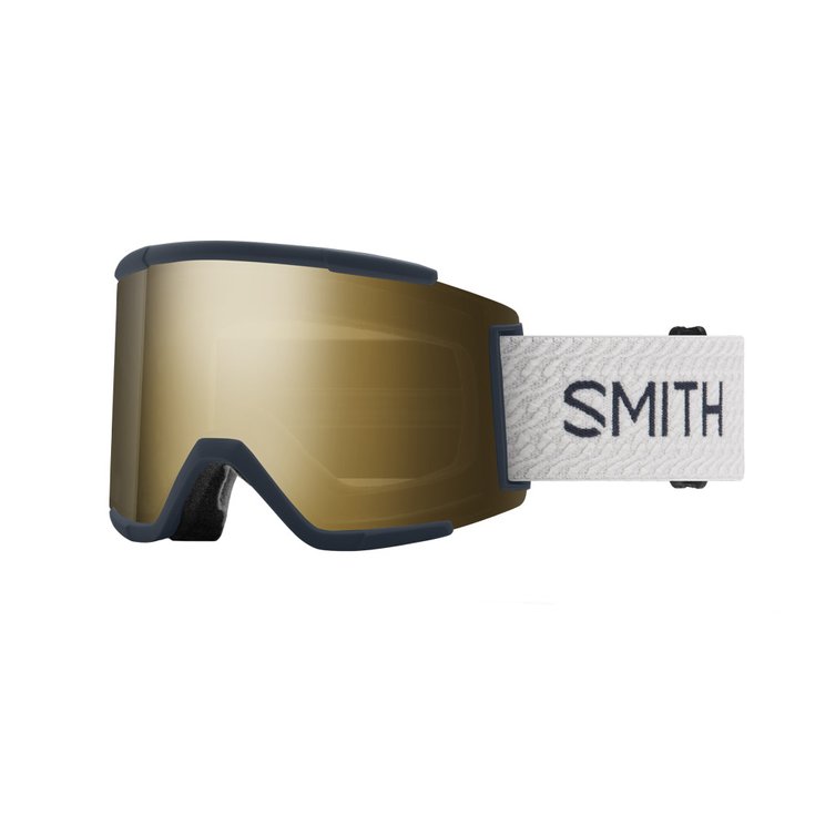 Smith Goggles Squad Xl French Navy Mod Chromapop Sun Black Gold +Chromapop Storm Rose Flash Overview