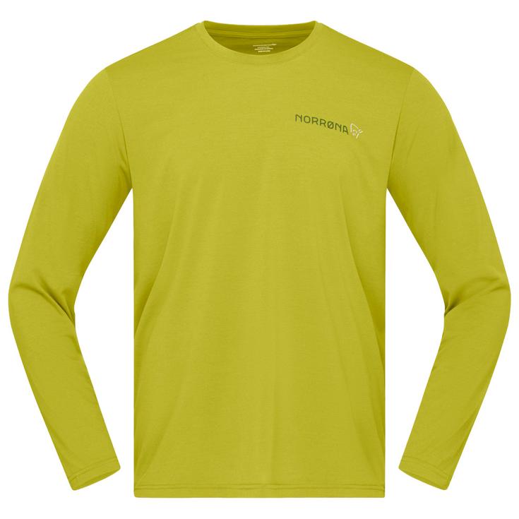 Norrona Tee-shirt de rando Femund Tech Long Sleeve Golden Lime Présentation