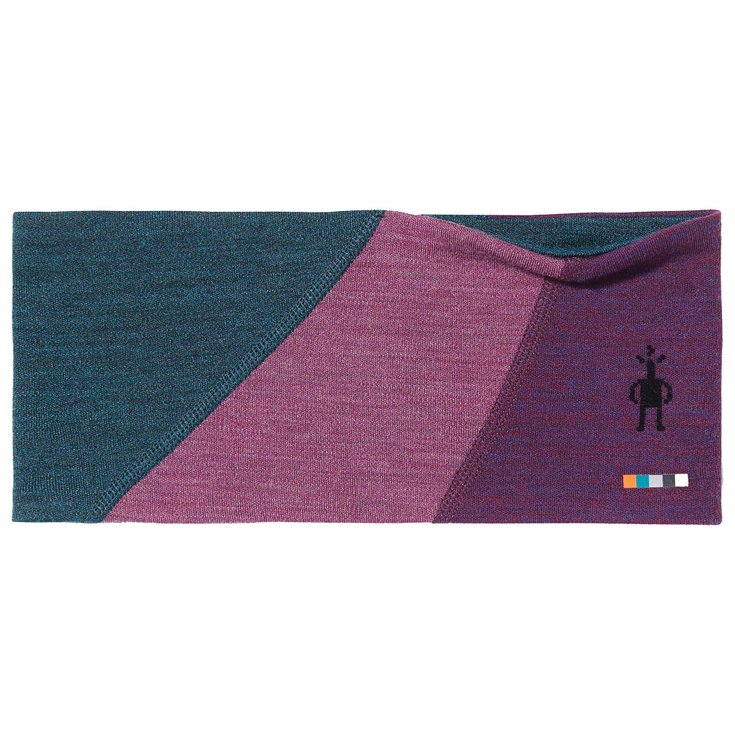 Smartwool Cinta de pelo Thermal Merino Colorblock Headband Twilight Blue Heather Presentación
