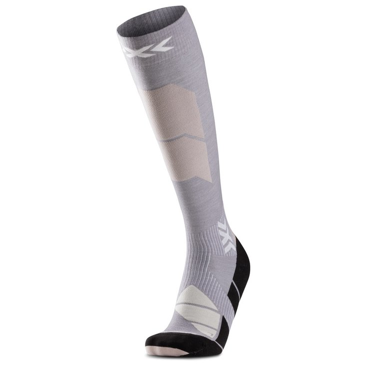 X Socks Calze Ski Perform Merino Otc Seal Grey Light Sand Presentazione