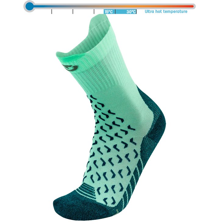 Therm-Ic Chaussettes Outdoor Ultracool Crew Lady Vert Clair Présentation