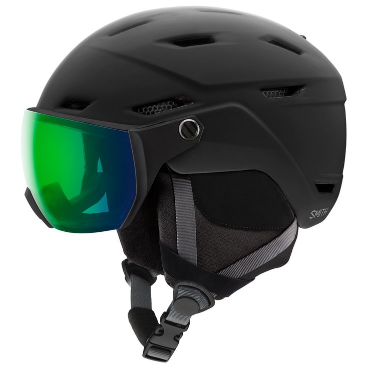 Smith Visor helmet Survey Matte Black Chromapop Everyday Green Mirror Overview