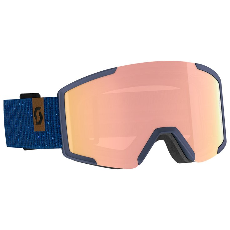 Scott Masque de Ski Goggle Shield + Extra Lens Dk Bl/maj Bl Dk Bl Enh Rose Ch Présentation