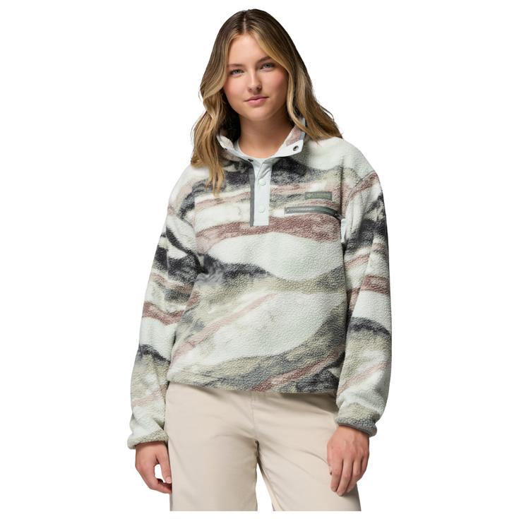 Columbia Polaire Helvetia II Printed Cropped Half Snap W Sedona Sage Summits Présentation