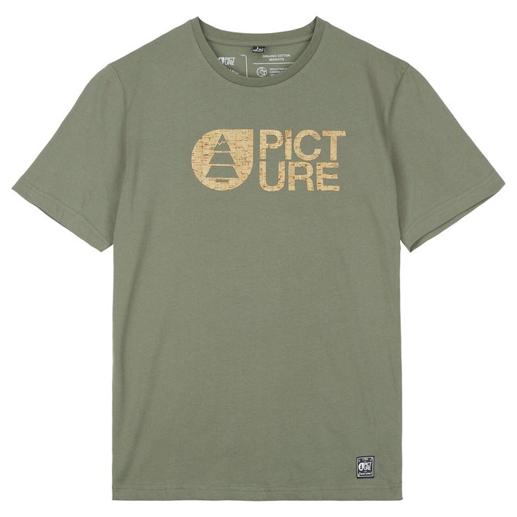Picture Tee-shirt Basement Cork Dusty Olive Overview