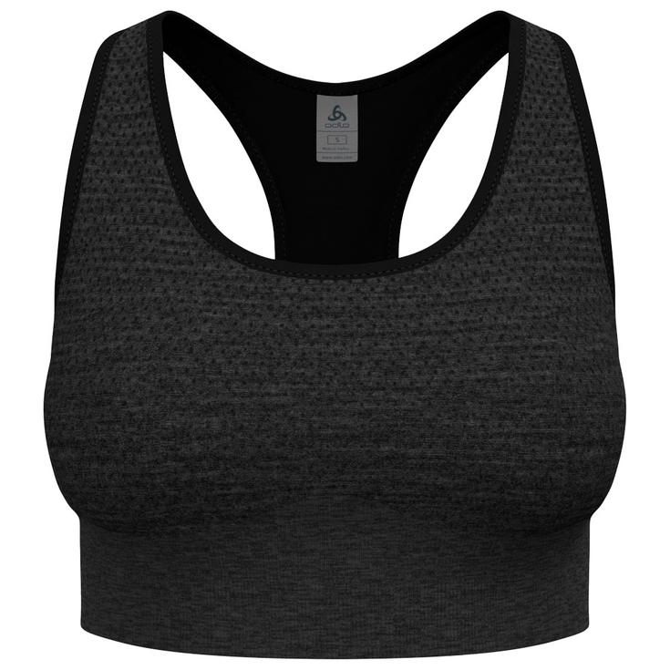 Odlo Sports Bra Seamless Medium Padded Sport Brassière Black Melange Overview
