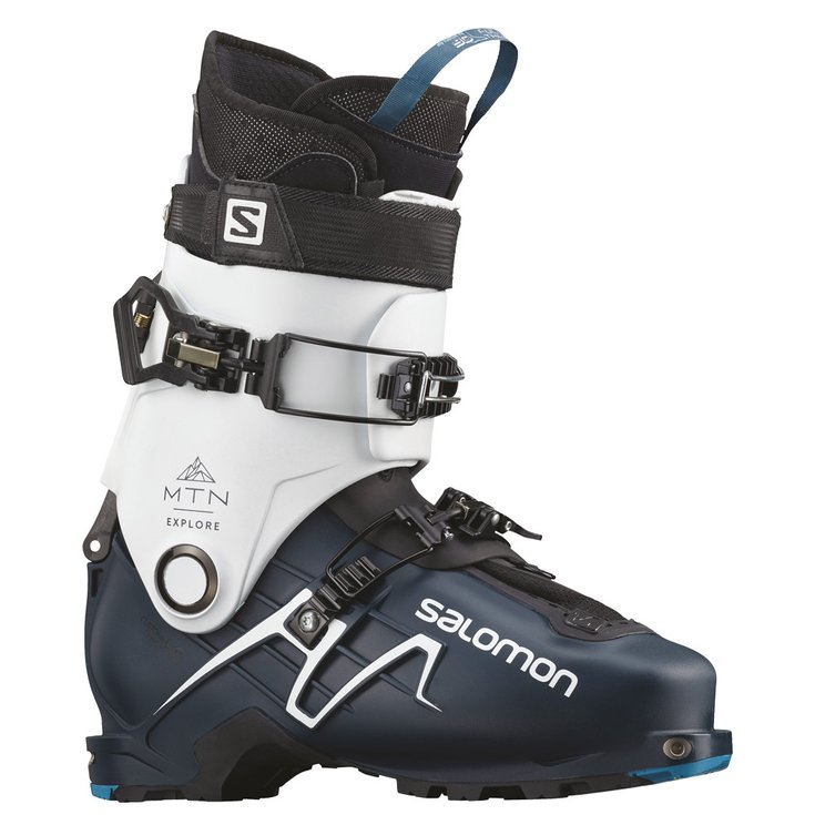 Salomon Chaussures de Ski Randonnée Mtn Explore Petrol Blue White Black Profil