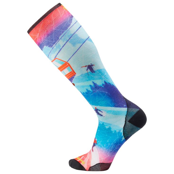 Smartwool Calze M's Snow Zero Cushion Otc Ski Day Laguna Blue Presentazione