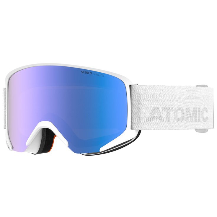 Atomic Masque de Ski Savor Photo White Blue Stereo Photo Voorstelling