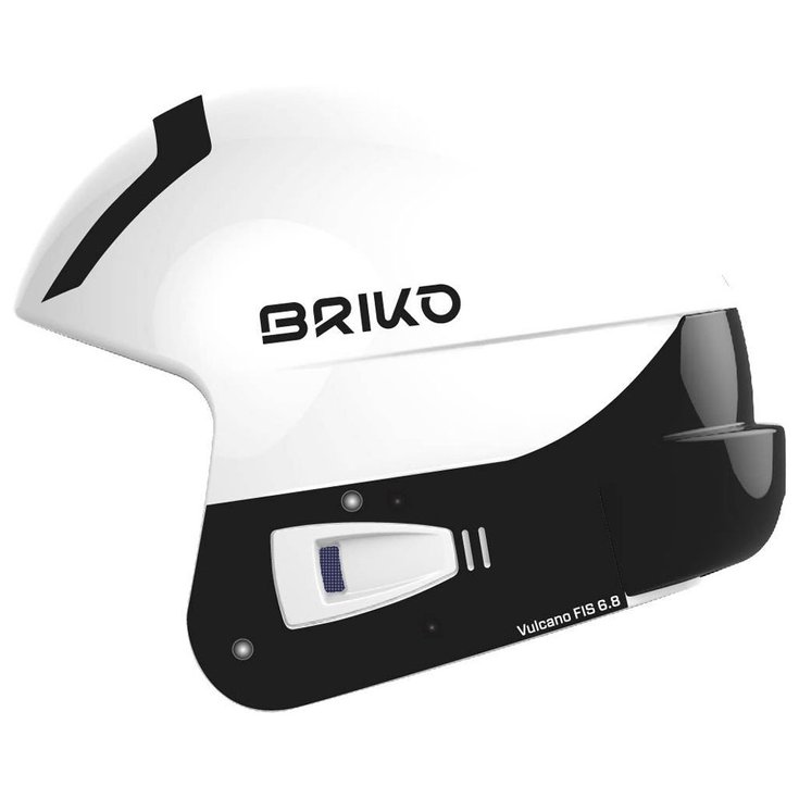 Briko Casco Vulcano Fis 6.8 Shiny White Black Presentación