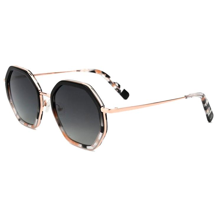 Binocle Eyewear Sonnenbrille Angela Shiny Gold Tortoise Grey Polarized Präsentation