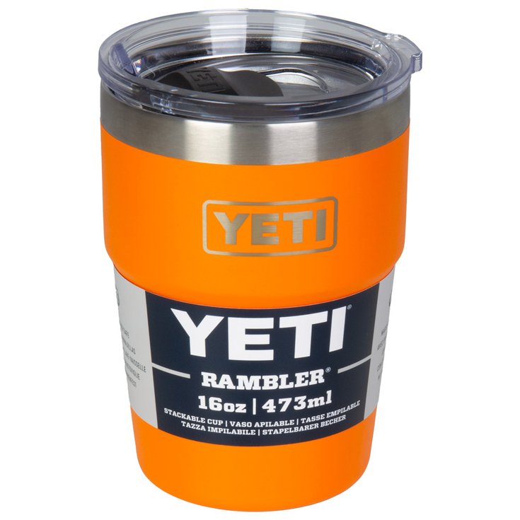Yeti Glass cup Rambler Stackable Cup 16 Oz (473 ml) Tumbler King Crab Orange Overview