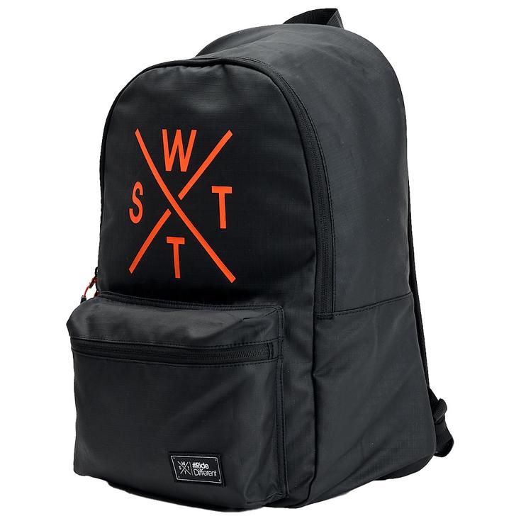 Watts R-Pack Waterproof School Bag 24L Black Full Orange 