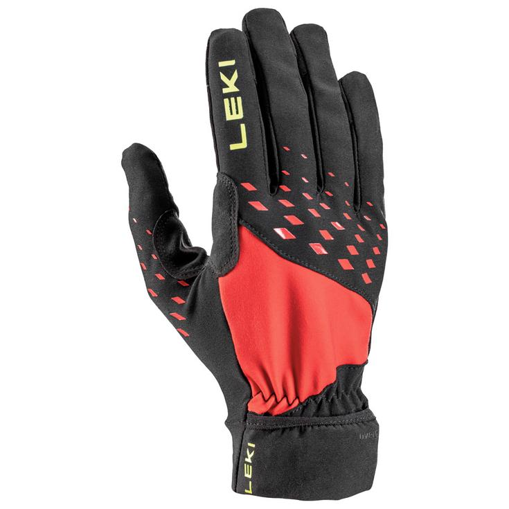 Leki Running handschoenen Ultra Trail Storm Black Red Neon Yellow Voorstelling