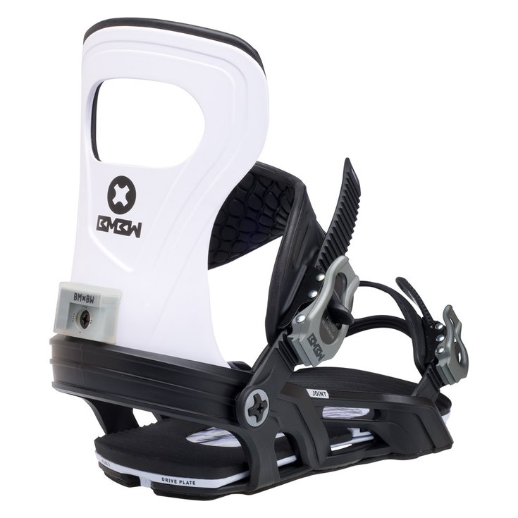 Bent Metal Snowboard Binding Joint White Overview