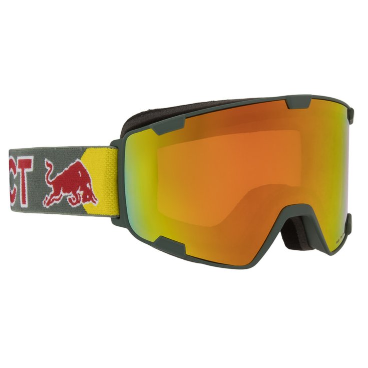 Red Bull Spect Masque de Ski Park Matte Olive Green Red Snow Présentation