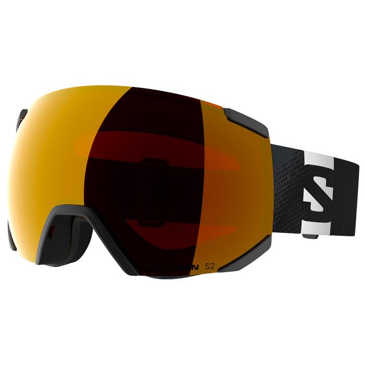 Salomon Máscaras Radium Black Multilayer Mid Red Presentación