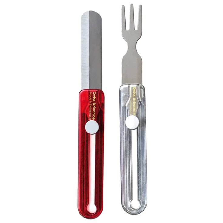 Swiss Advance Bestekken Hippus Knife & Fork Rouge/Transparent Voorstelling