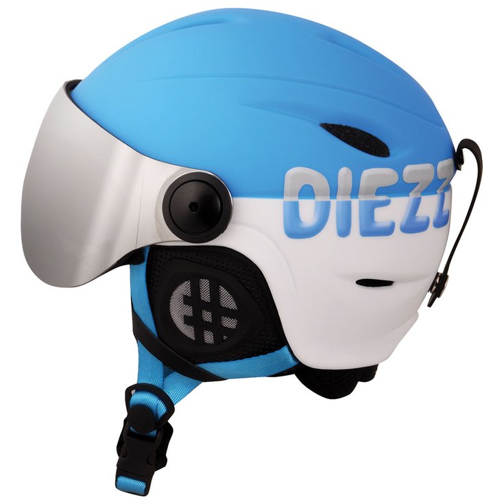 Diezz Visor helmet Teen Visor Blue White Multi Layer Silver Overview