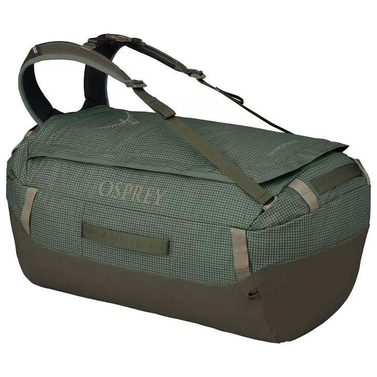 Osprey Seesack Transporter Duffel 65 Pine Leaf Earl Grey Präsentation