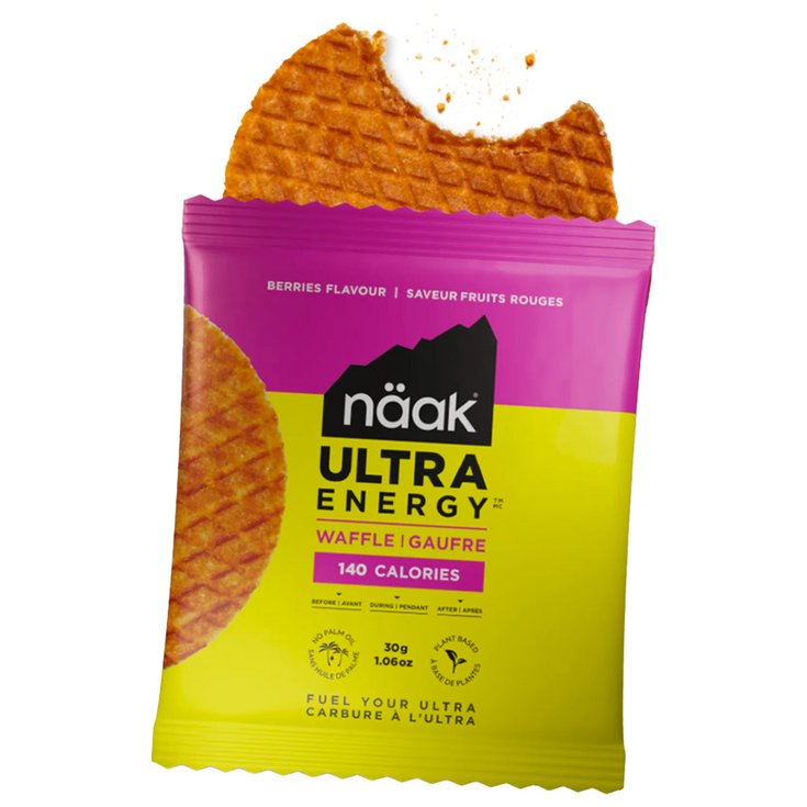 Naak Barrette energetiche Ultra Energy Waffles Berries Presentazione