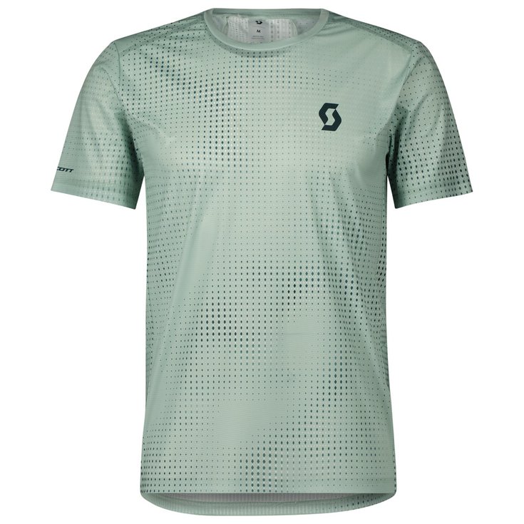 Scott Tee-shirt de trail RC Run S/S Men's Mineral Green Aruba Green Presentación