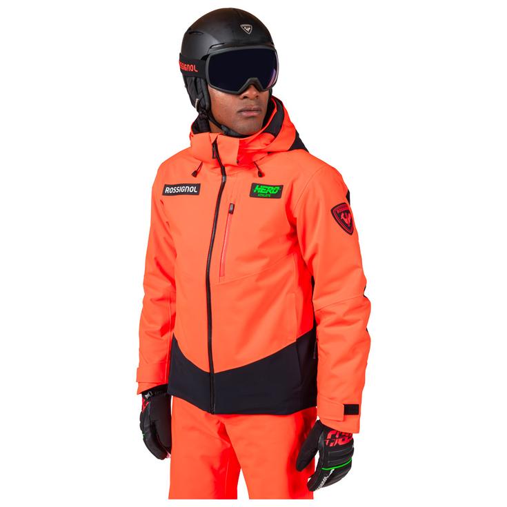 Rossignol Skijacke Hero Blackside Insulated Jacket Neon Red Präsentation