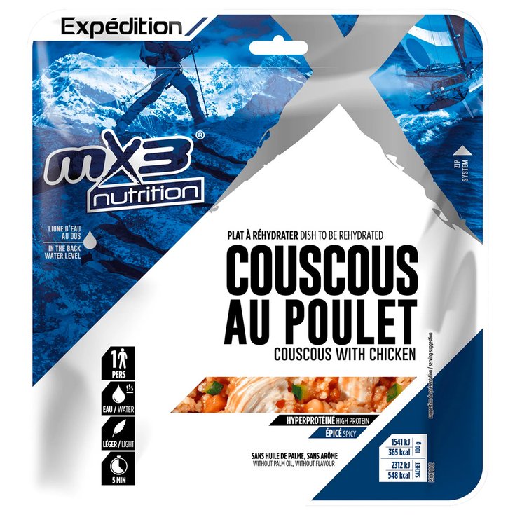 MX3 Cibo liofilizzato Couscous Au Poulet Presentazione