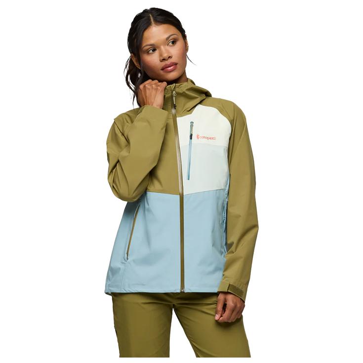 Cotopaxi Veste de rando Impermeo 3L Hooded Shell Jacket W Moss And Sea Spray Présentation