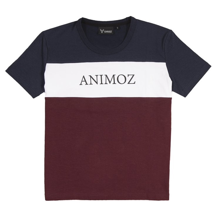 Animoz T-shirts Uzio Bleu Blanc Bordeaux Voorstelling