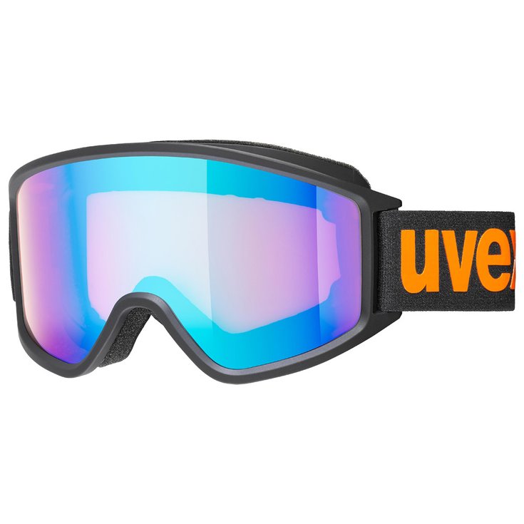 Uvex Masque de Ski G.gl 3000 Cv Black Mirror Blue Colorvision Orange Présentation