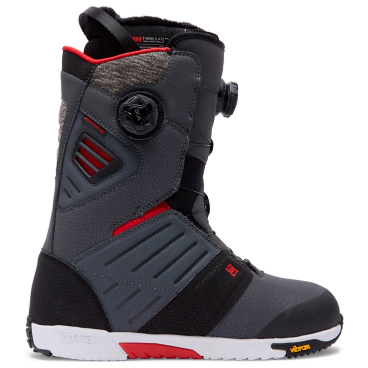 DC Boots Judge Grey Black Red Overview