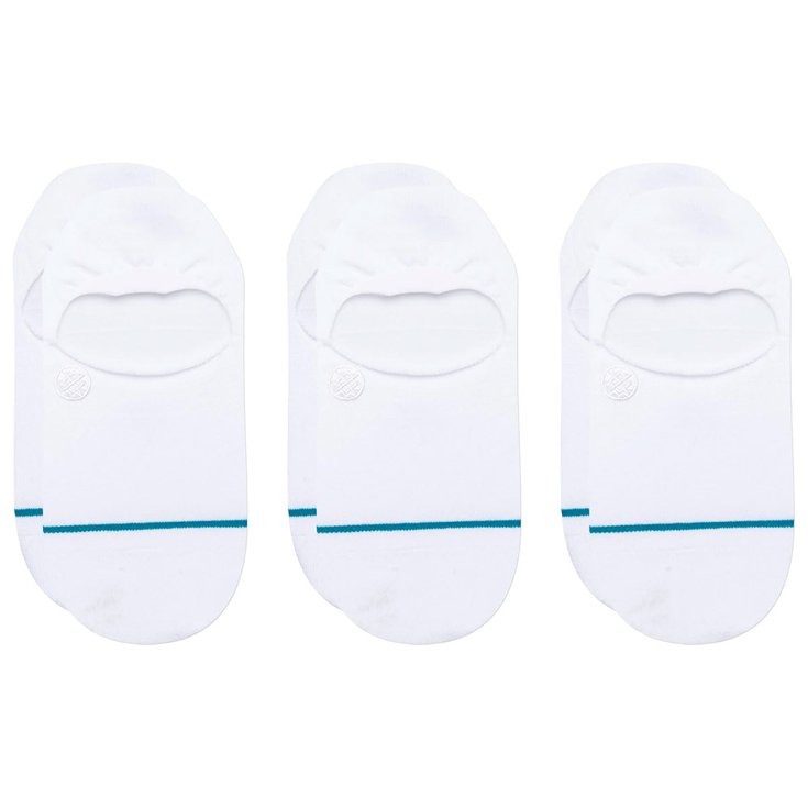 Stance Chaussettes Icon No Show 3 Pack Socks White Présentation