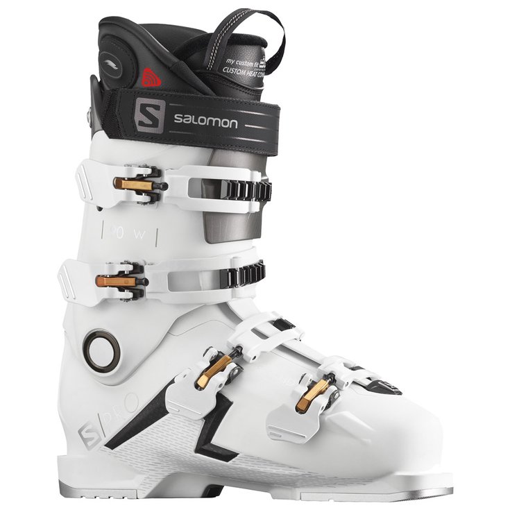 Salomon Chaussures de Ski S/pro 90 Custom Heat Connect W White Gold Glow Black Profil