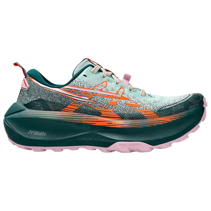 Asics Chaussures de trail Trabuco Max 4 Wmn Cold Moss Nova Orange Présentation