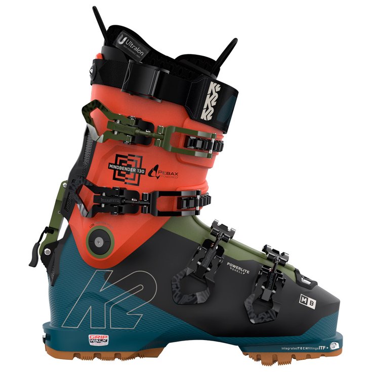 K2 Botas de esquí Mindbender 130 Lv Black Blue Orange Presentación