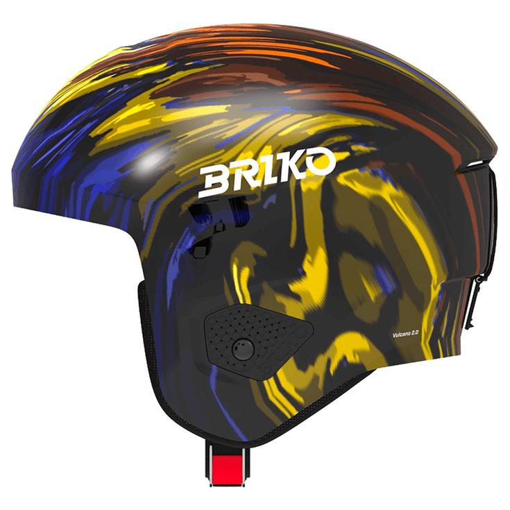 Briko Helmet Vulcano 2.0 Graphik Shiny Cobalt Blue Yellow Orange Black Overview
