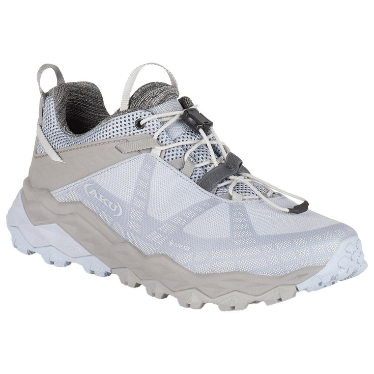 Aku Fast-Hikingschuhe Flyrock Gore-Tex Wmn Light Grey Präsentation