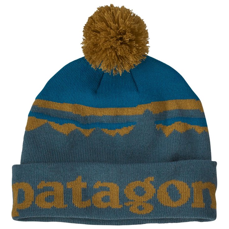 Patagonia Beanies Lightweight Powder Town Beanie Fitz Roy Sunrise Knit Abalone Blue Overview