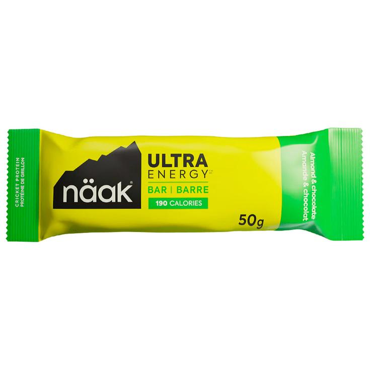 Naak Energiereep Ultra Energy Bars 50 g. Amandes & Chocolat Voorstelling