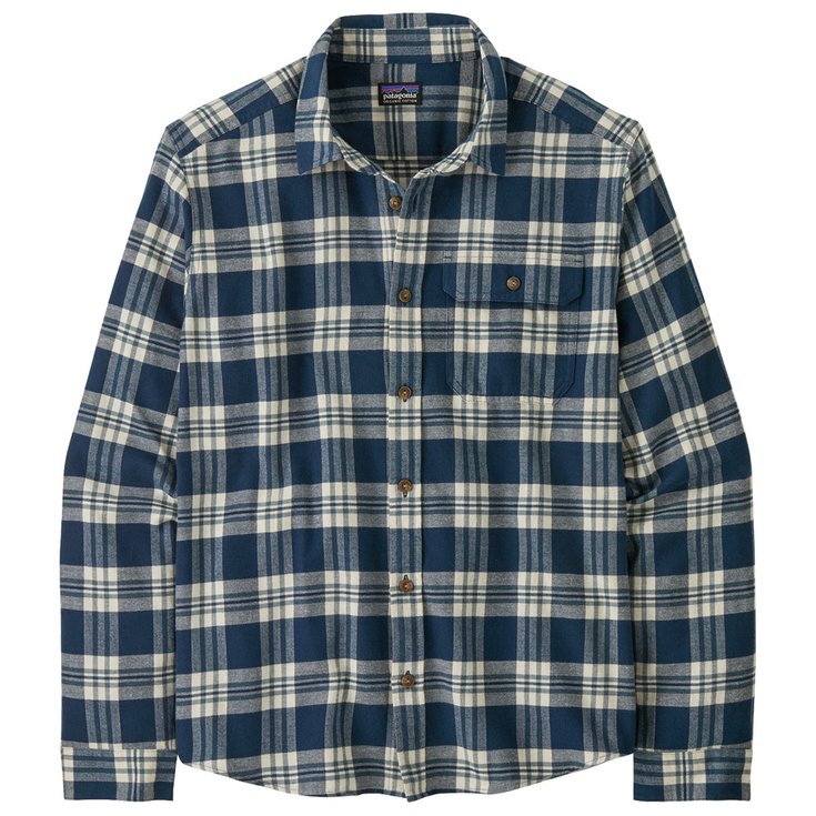 Patagonia Shirt Men s Long Sleeved Cotton in Conversion Lightweight Fjord Flannel Shirt Base Camp New Navy Winter 2025 Glisshop