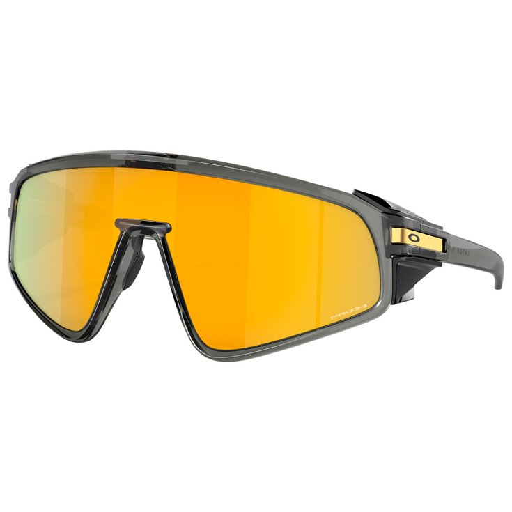 Oakley Sonnenbrille Latch Panel Grey Smoke Prizm 24k Präsentation