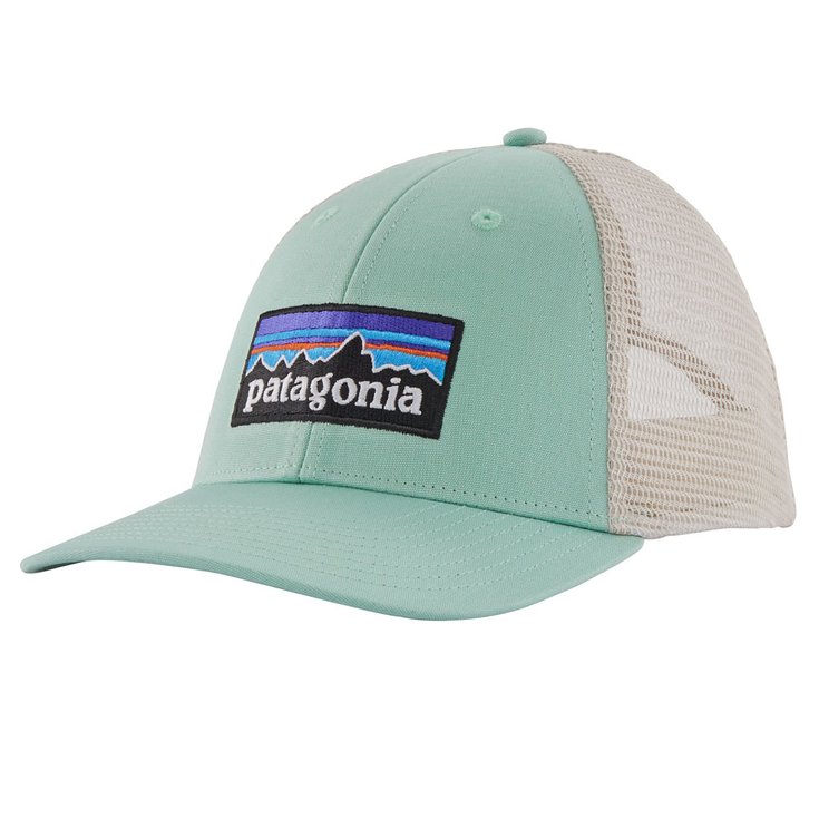 Patagonia Berretto P-6 Logo Lopro Trucker Hat Gypsum Green Presentazione