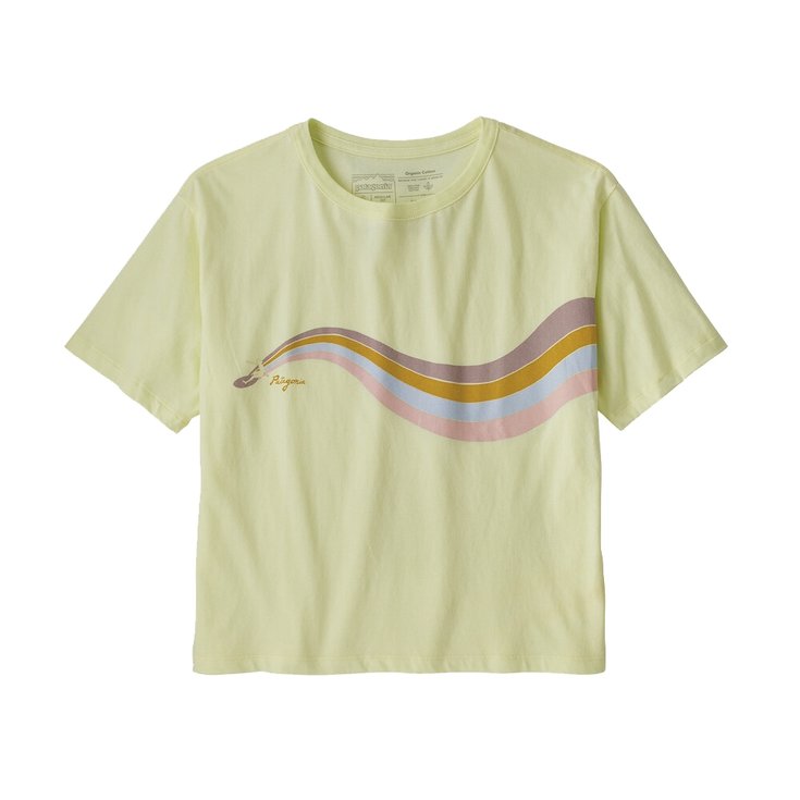 Patagonia T-Shirt Psychedelic Organic Cotton Easy-Cut Yellow Profilansicht