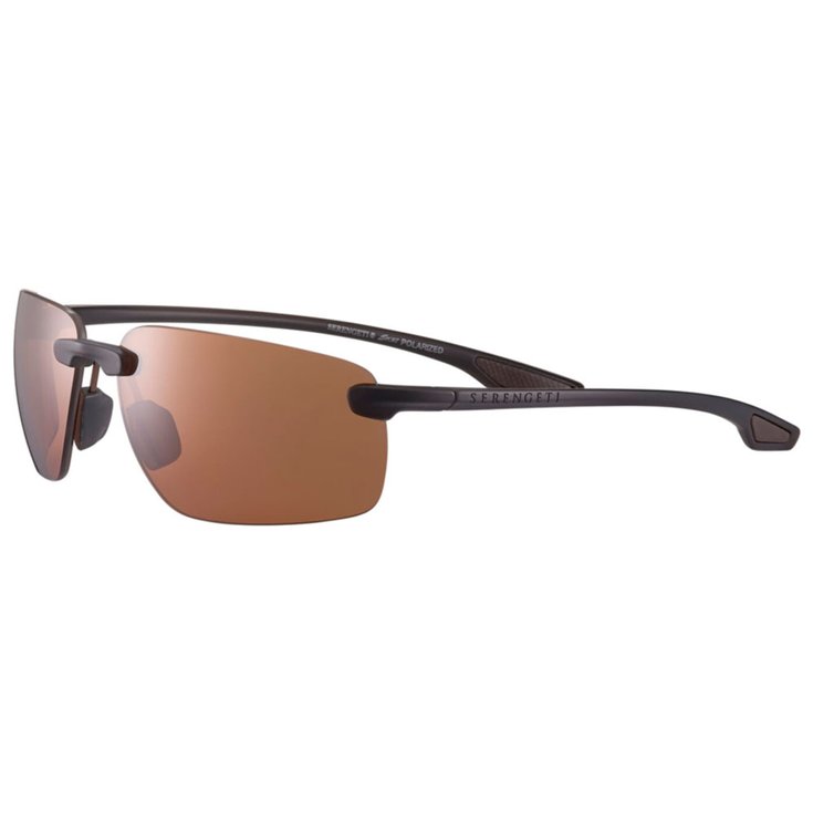 Serengeti Sunglasses Erice Sanded Dark Brown Polari Hd™ 2.0 Polarized Drivers®Brow Overview